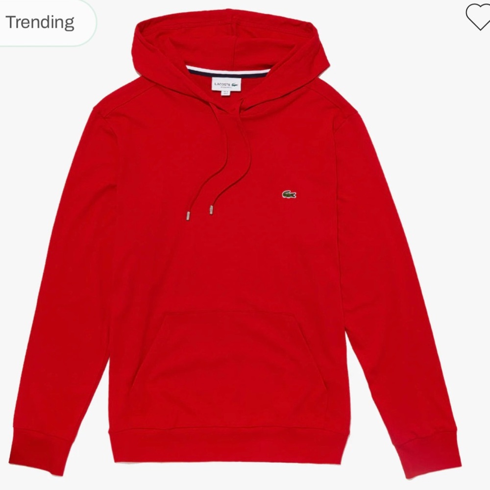 Lacoste Mens Hooded Cotton Jersey Sweatshirt